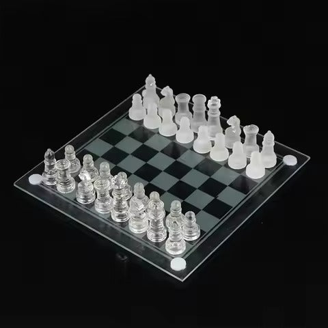 10-inch Handcrafted Glass Chess Set